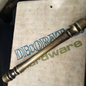 Vintage 70s MCM National Lock Decorator Hardware Antique Brass Drawer Pulls (20)